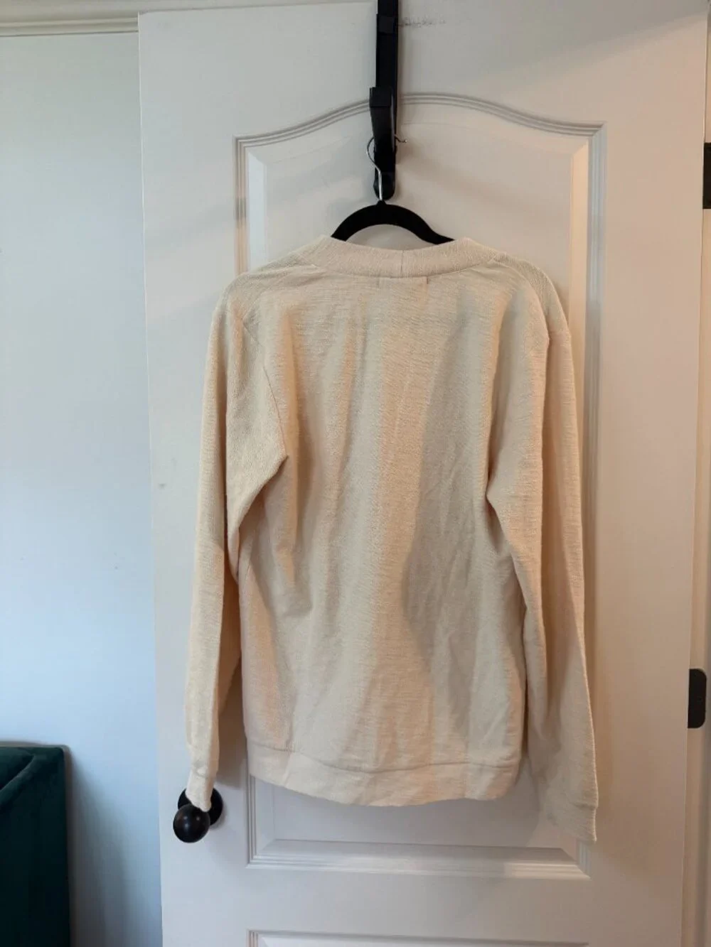 Marine Layer Bouclé Cardigan Sweater Small Antique White 100% Cotton
